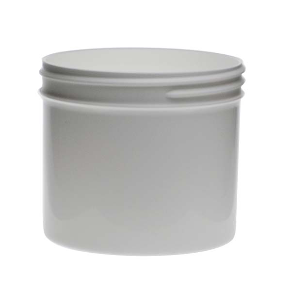 12OZ WHITE PP SINGLE WALL JAR ROUND BASE WITH 89MM NECK DIAMETER