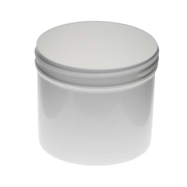 12OZ WHITE PP SINGLE WALL JAR ROUND BASE WITH 89MM NECK DIAMETER-detail image