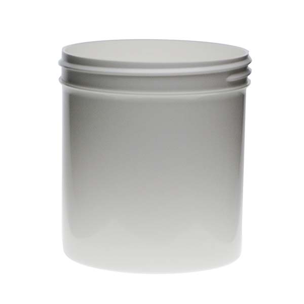 16OZ WHITE PP SINGLE WALL ROUND BASE WITH 89MM NECK DIAMETER