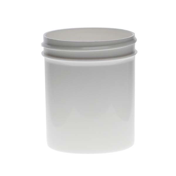 4OZ WHITE PP SINGLE WALL JAR ROUND BASE WITH 58MM NECK DIAMETER