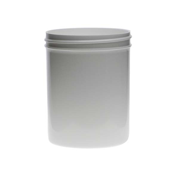8OZ WHITE PP SINGLE WALL JAR ROUND BASE WITH 70MM NECK DIAMETER