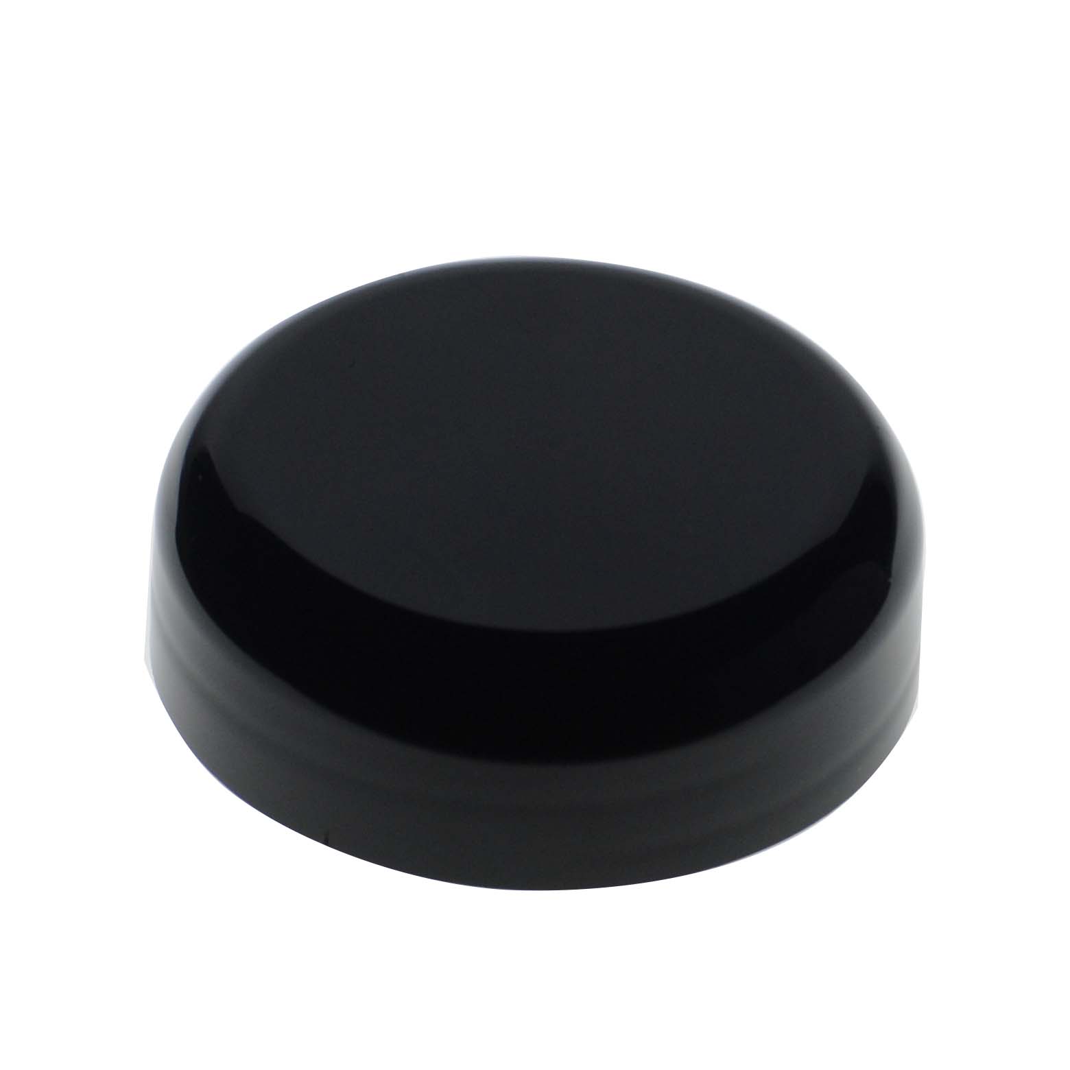 48-400 BLACK SMOOTH SIDE / SMOOTH TOP PP DOME STYLE PLASTIC CT CAP