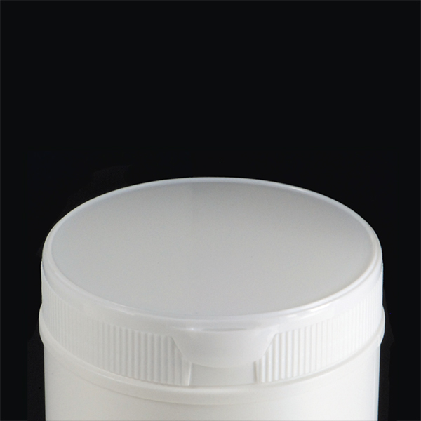 120-400 WHITE RIB SIDE MATTE TOP FLIP TOP WITH SCOOP STORAGE MEGA FLIP PLASTIC SCREW CAP-detail image