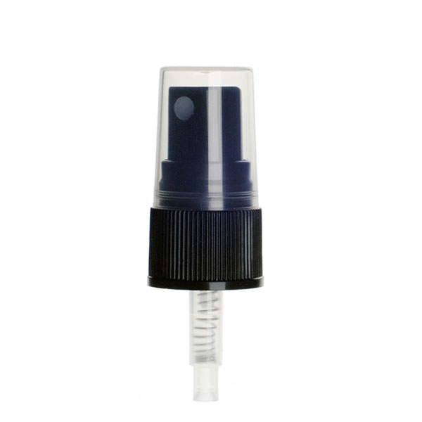20-410 BLACK RIB SIDE FINE MIST SPRAYER CLEAR DUST COVER 0.15CC OUTPUT - 10" DIP TUBE-detail image
