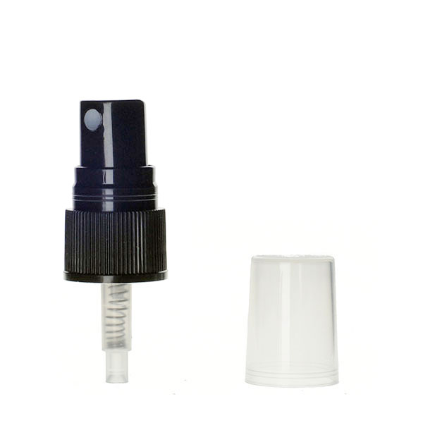 20-410 BLACK RIB SIDE FINE MIST SPRAYER CLEAR DUST COVER 0.15CC OUTPUT - 10" DIP TUBE