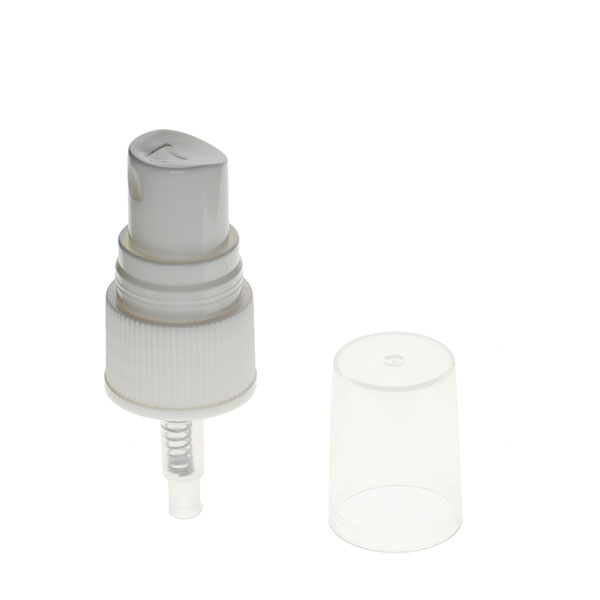 20-410 WHITE RIB SIDE FINE MIST SPRAYER WITH CLEAR DUST COVER 0.15CC OUTPUT - 10" DIP TUBE-detail image