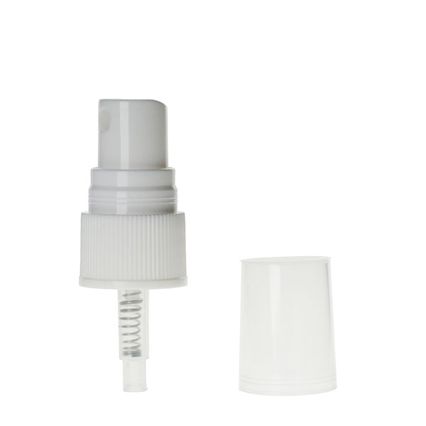 20-410 WHITE RIB SIDE FINE MIST SPRAYER WITH CLEAR DUST COVER 0.15CC OUTPUT - 10" DIP TUBE