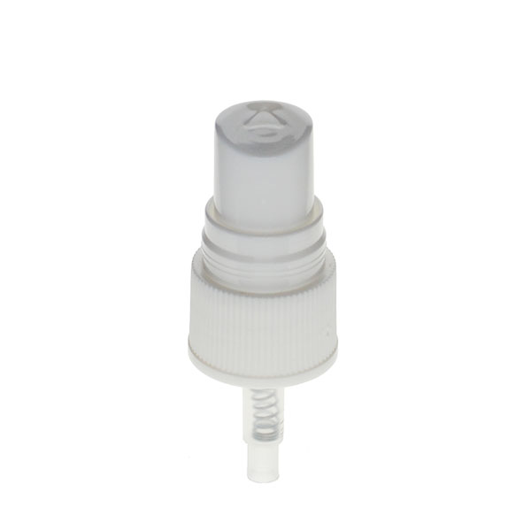 20-410 WHITE RIB SIDE FINE MIST SPRAYER WITH CLEAR DUST COVER 0.15CC OUTPUT - 10" DIP TUBE-detail image
