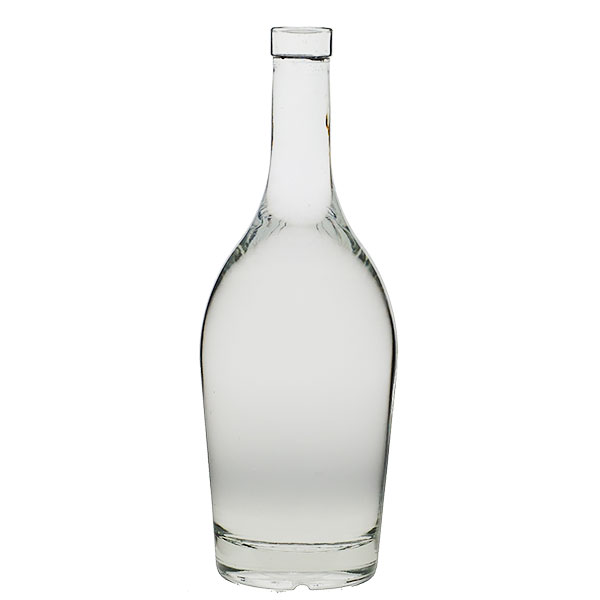 750ml FLINT GLASS ST GENEVIEVE LONG NECK BAR TOP SPIRITS BOTTLE - 18.5MM NECK