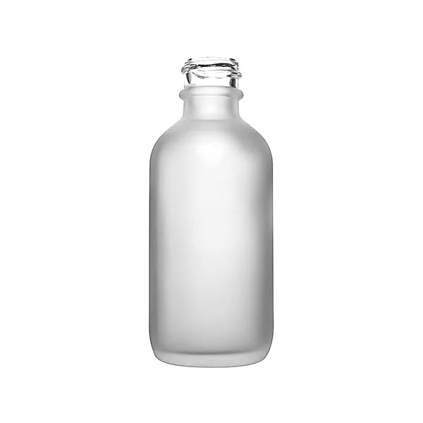 2OZ FLINT GLASS FROSTED BOSTON ROUND - 20-400 NECK
