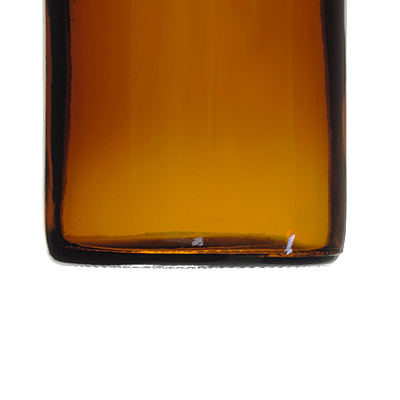 150CC AMBER GLASS WIDE MOUTH PACKER ROUND WITH 45-400 NECK FINISH-detail image