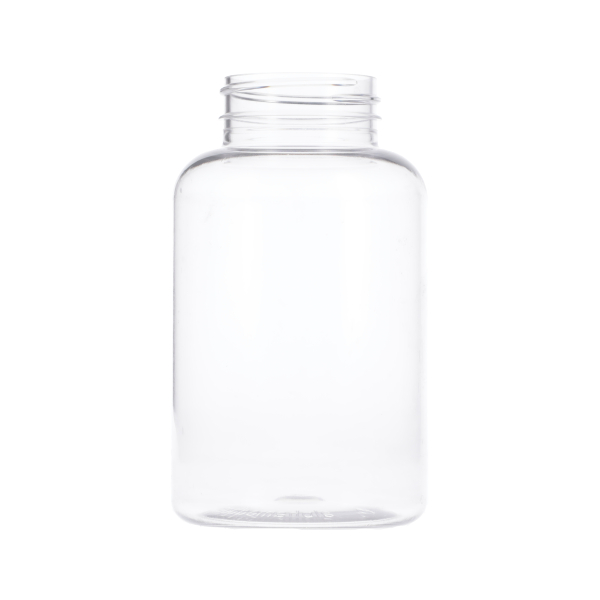 300CC CLEAR PET PACKER BOTTLE ROUND WITH 45-400 NECK FINISH