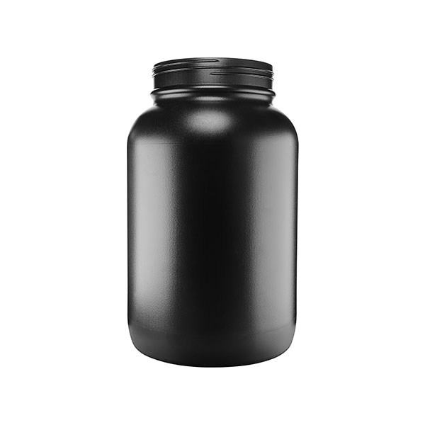 1012880 : 1GALLON BLACK HDPE WIDE MOUTH JAR ROUND - 110-400 NECK