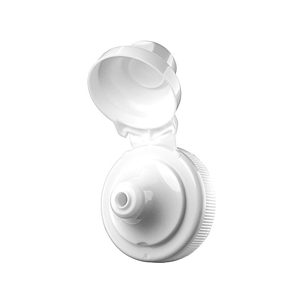 38-400 WHITE PP RIB SIDE CONDIMENT SNAP TOP CAP WITH 4.75MM ORIFICE-detail image
