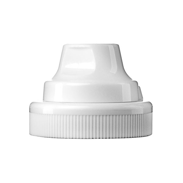 1012887 : 38-400 WHITE PP RIB SIDE CONDIMENT SNAP TOP CAP WITH 4.75MM ORIFICE