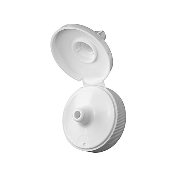 38-400 WHITE PP RIB SIDE CONDIMENT TAB SNAP TOP WITH 4.75MM ORIFICE-detail image