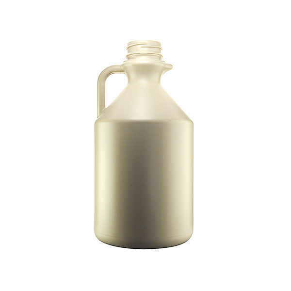 N1012950 : 32OZ BEIGE HDPE SYRUP JUG FINGER GRIP  ROUND WITH 38MM TE NECK FINISH