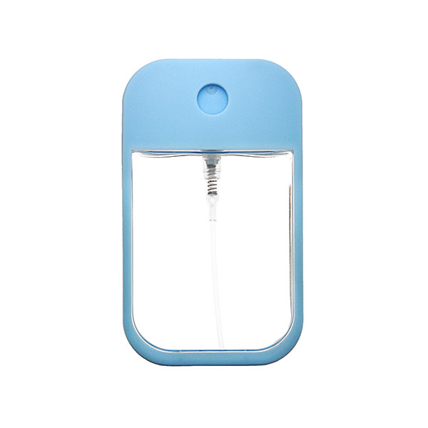 N1012948 : 45ML CLEAR PETG TRAVEL SPRAYER RECTANGULAR WITH BLUE ABS FRAME AND ACTUATOR