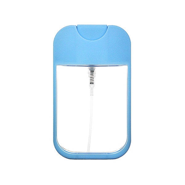 45ML CLEAR PETG TRAVEL SPRAYER RECTANGULAR WITH BLUE ABS FRAME AND ACTUATOR-detail image