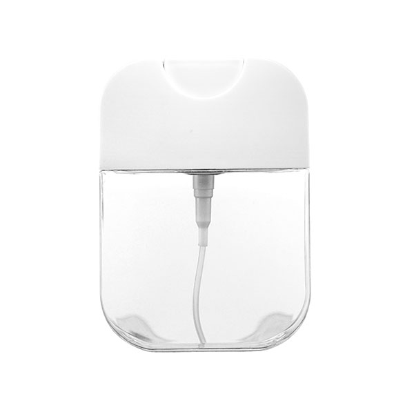 30ML CLEAR PETG TRAVEL SPRAYER WITH WHITE ABS ACTUATOR RECTANGULAR-detail image