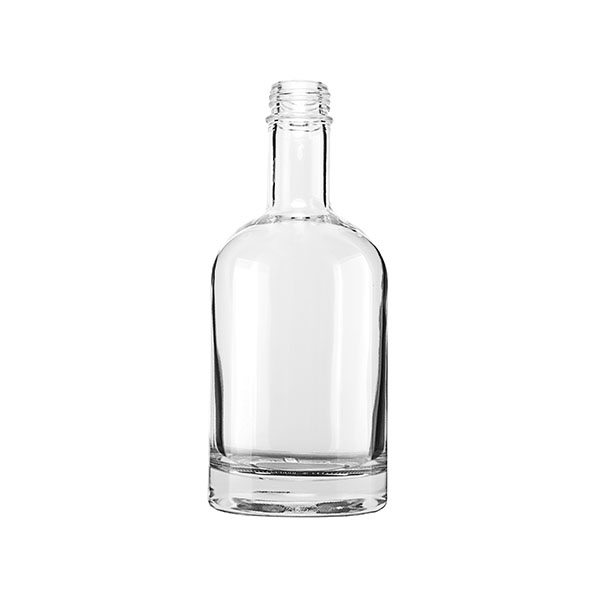 N1012952 : 375ML SUPER FLINT GLASS NORDIC SPIRITS BOTTLE ROUND WITH 28MM NECK