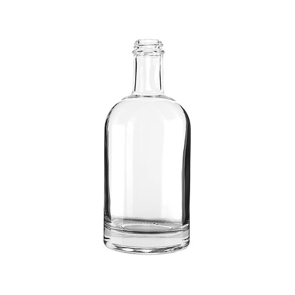 80320015 : 750ML SUPER FLINT GLASS GLACIER SPIRITS BOTTLE ROUND WITH 33-400 NECK FINISH
