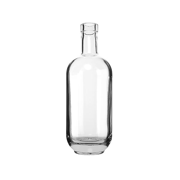 750ML FLINT GLASS CHARLOTTE SPIRTS BOTTLE BAR TOP - 21.5MM NECK