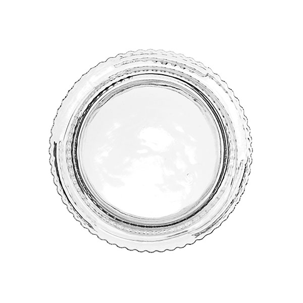 30ML FLINT GLASS FLUTED LABEL PANEL SQUAT JAR ROUND WITH 48MM NECK-detail image